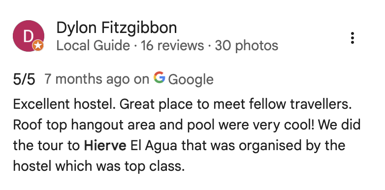 Guest testimonial 1